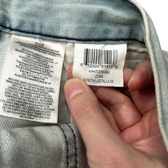 Bcbgeneration Zuma Jean Shorts Cuffed Hem Distressed Ripped Destructed‎ size 25 - Picture 7 of 7